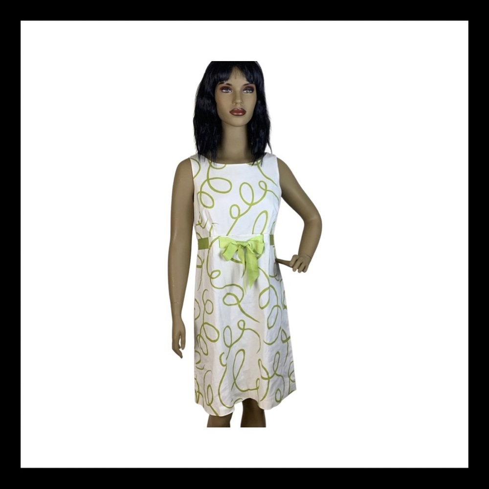 Jessica Howard White W/Green Ribbon Semi Formal 10